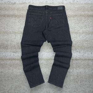 Vintage Y2K Levis Jeans 32x30 Mid Rise Skinny Jet Black Denim Subtle Logo